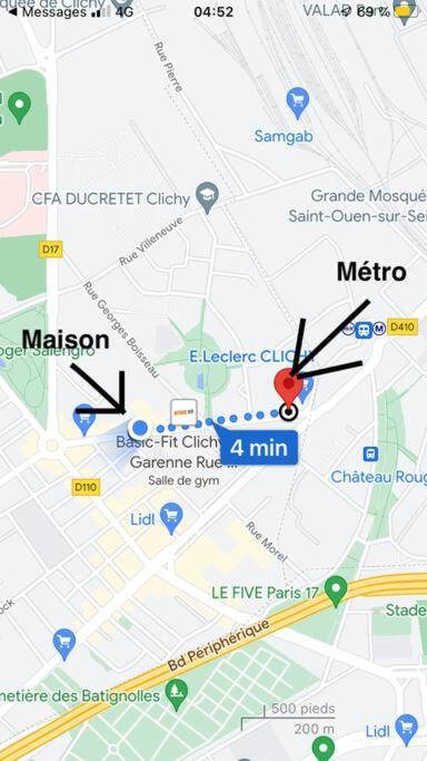 Paris : Appartement Familial Avec Parking Prive Clichy Kültér fotó